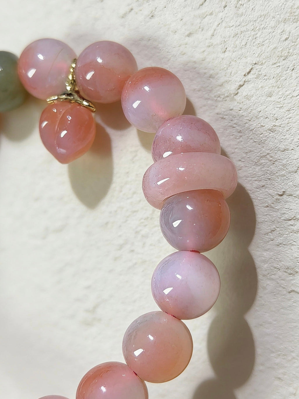 盐源玛瑙桃和蜜桃手链